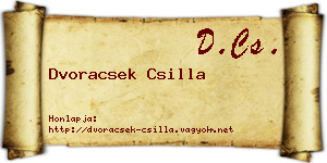 Dvoracsek Csilla névjegykártya