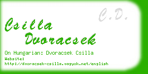 csilla dvoracsek business card